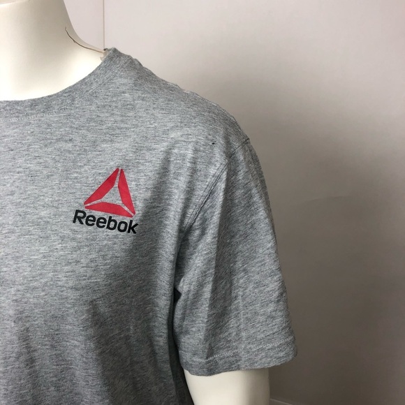Reebok Mens Size XL Grey Tshirt Red Corner Logo - Picture 4 of 8